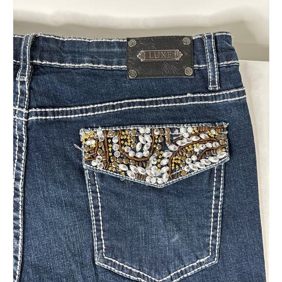 Tru Luxe Boot Cut Jeans Women's Size 32/14 Austin Indigo Wash - Picture 6 of 6